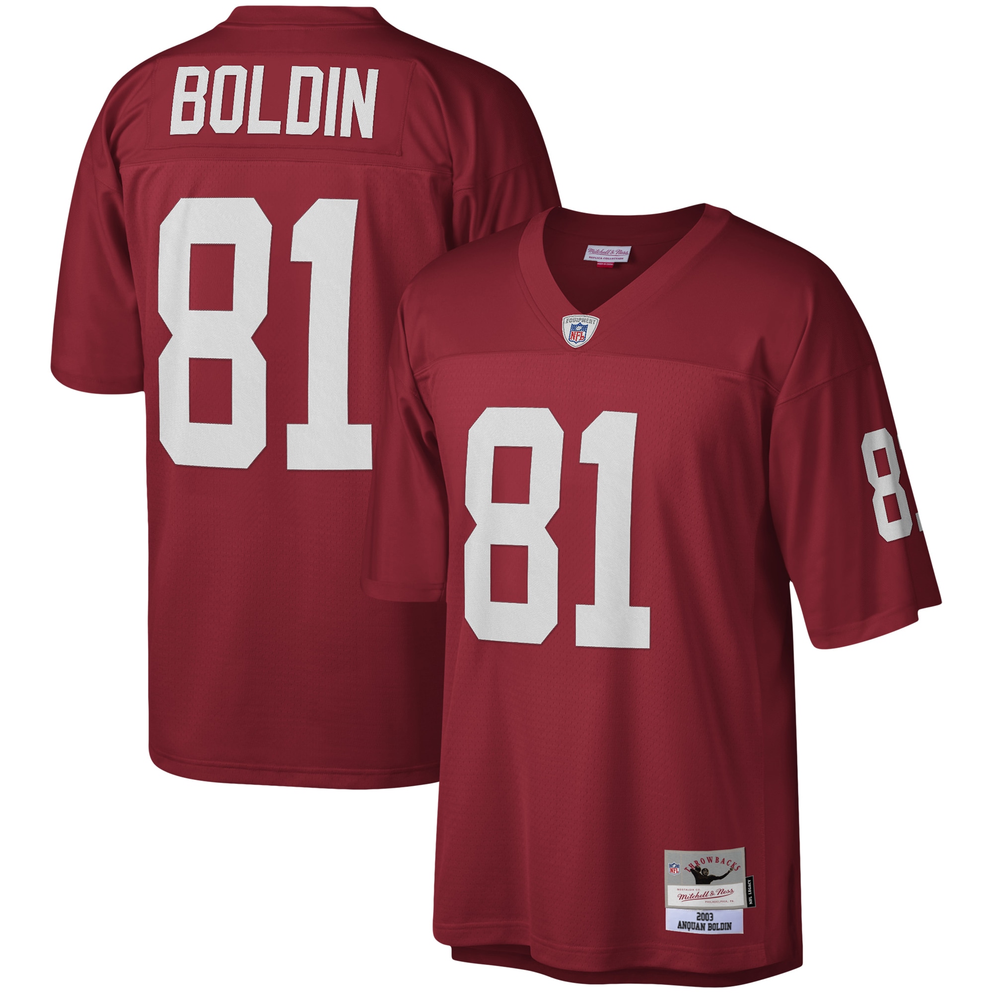 Men's Mitchell \u0026 Ness Anquan Boldin Cardinal Arizona Cardinals Legacy Replica Jersey